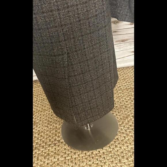 Vintage Hart, Schaffner & Marx gray plaid tweed wool overcoat Size 44 - Picture 7 of 9